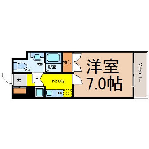 愛知県名古屋市名東区姫若町(マンション)の賃貸物件の間取り