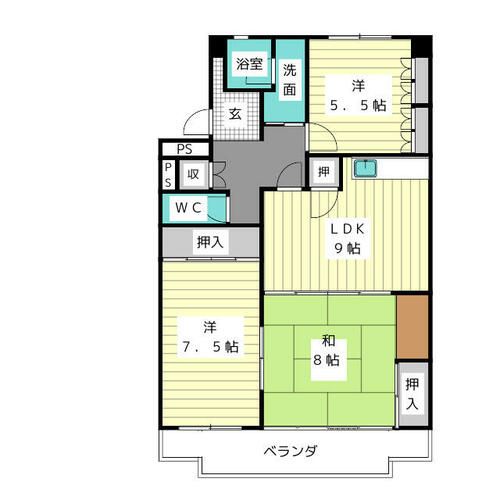 セリーヌ高針台2号館の間取り