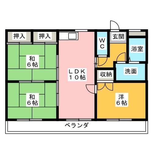天水ハイツの間取り