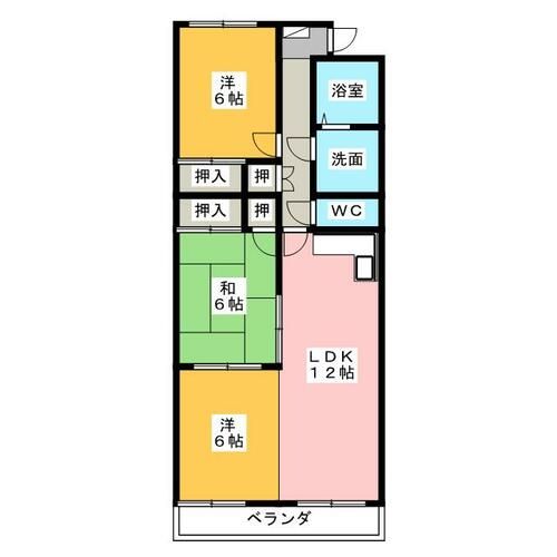 ベルビレッジ上汐田の間取り