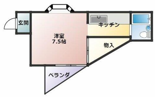 下津クラウンハイツ105の間取り