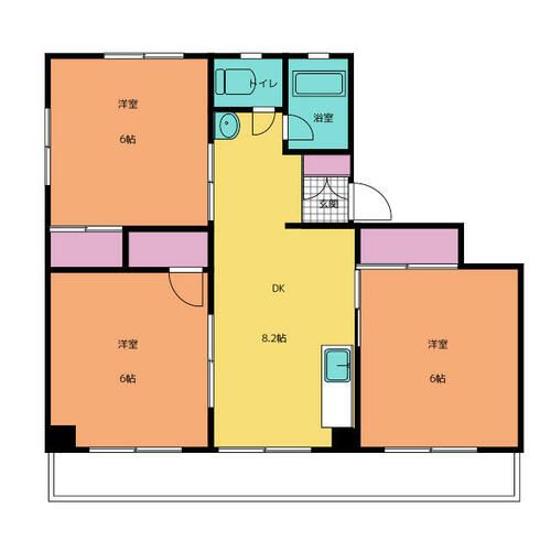 川原マンションの間取り