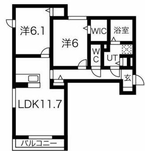 ワンウェーブ霞ヶ丘の間取り