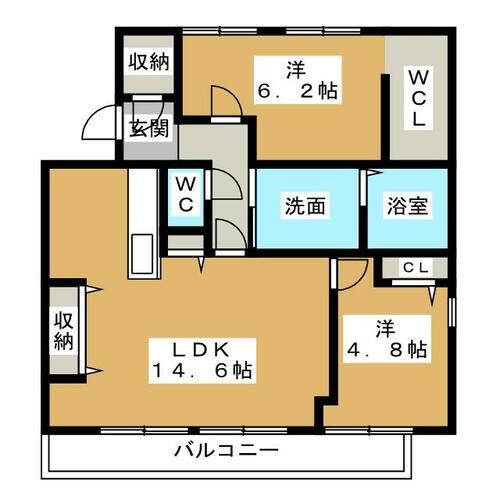 プランドール北山台 B棟の間取り