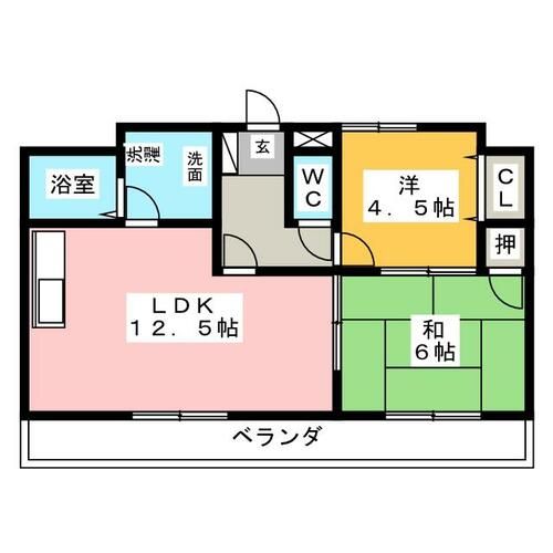 名西ハイツの間取り