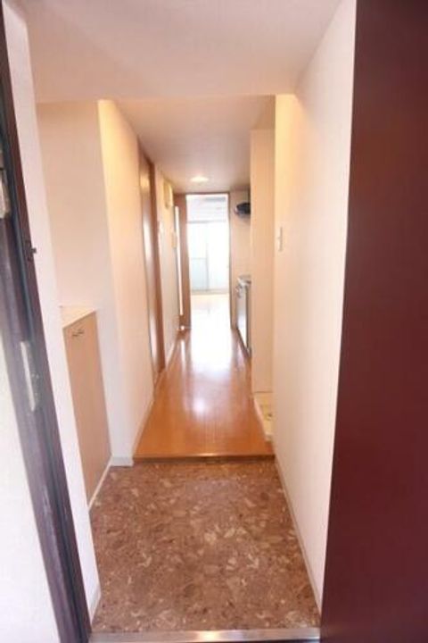 飛松高谷マンションの玄関