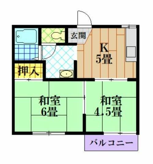 メイプルタウン大久保202の間取り