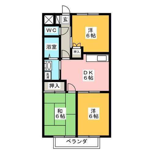 サープラスThree丘E棟の間取り