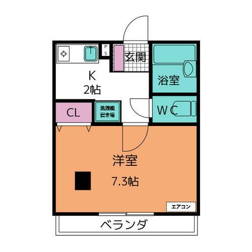 ワンルームピコの間取り
