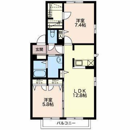 桃花ホームズ B棟の間取り