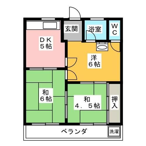 五才美ハイツ301の間取り