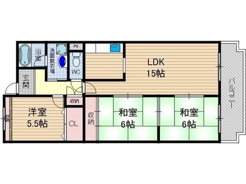 大阪府茨木市小柳町(マンション)の賃貸物件の間取り