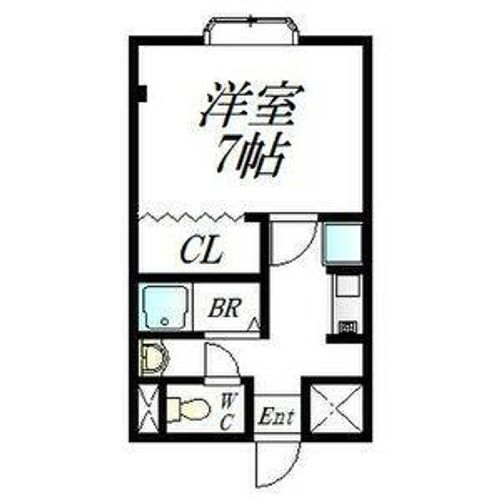 ウイング源兵衛3Bの間取り