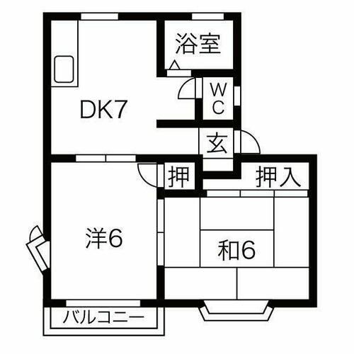 愛知県名古屋市緑区梅里1丁目(アパート)の賃貸物件の間取り