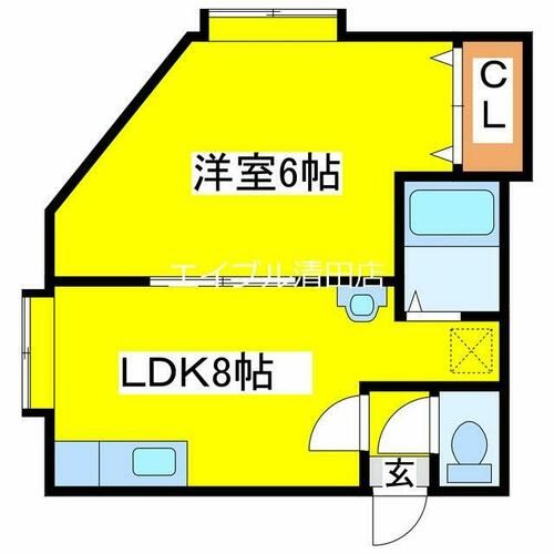 カーサ北野102の間取り