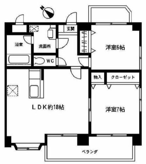 プランドール THREE201の間取り