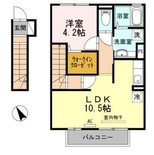 セジュールAMIKAⅢの間取り