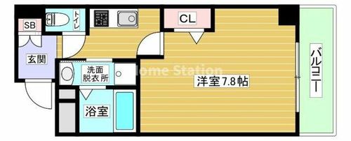 大阪府大阪市福島区吉野5丁目(マンション)の賃貸物件の間取り