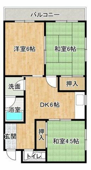 日高マンションⅡ1の間取り