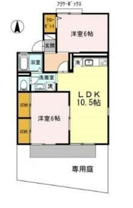 ビラ国分寺 B棟の間取り