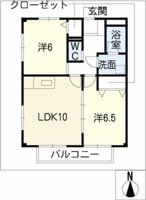第5河国荘 A棟の間取り
