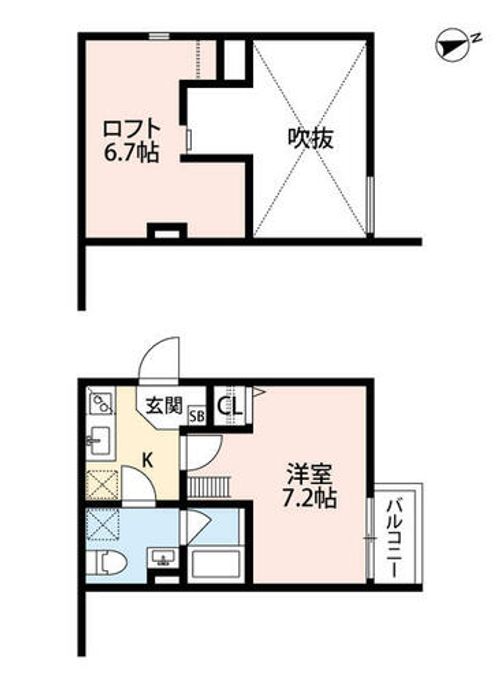 兵庫県尼崎市東本町4丁目(アパート)の賃貸物件の間取り