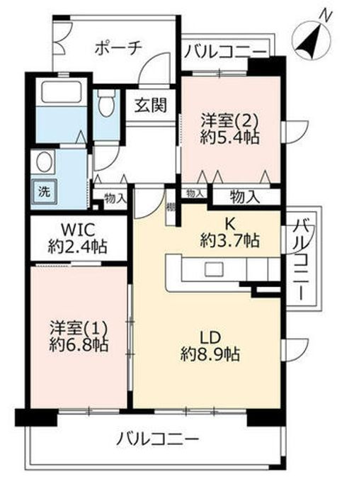 URアルビス緑丘1010501の間取り