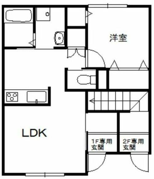 ビーグルスクエアB棟101の間取り