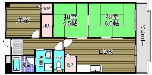 バルカン富田林の間取り