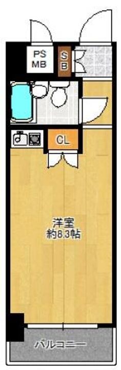 ホワイトパレス黄金五番館505の間取り