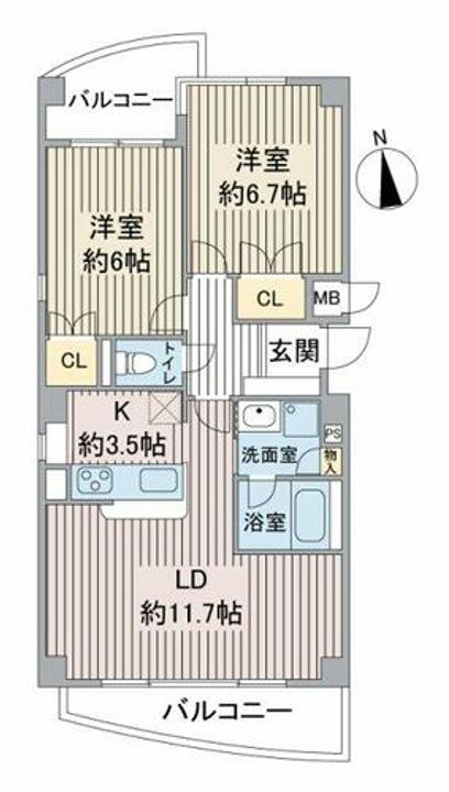 ビューテラス銀河Cの間取り