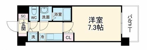 アスヴェル京都壬生EASTの間取り