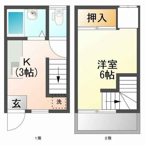 アパートメントP.I.008の間取り