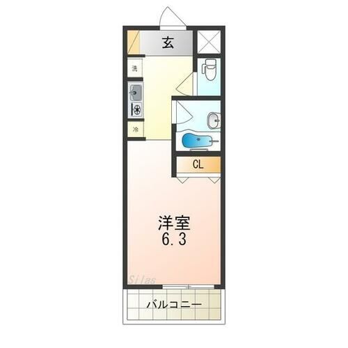 シュプレーム堺の間取り