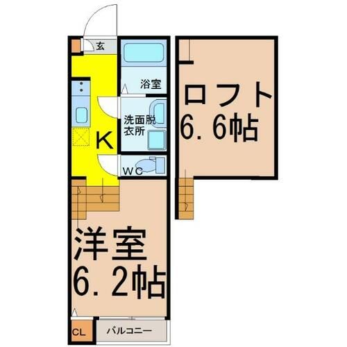 愛知県名古屋市守山区新守西(アパート)の賃貸物件の間取り
