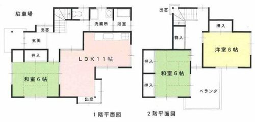 兵庫県明石市朝霧東町2丁目(一戸建)の賃貸物件の間取り