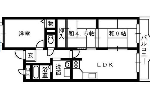 ホワイトウェル309の間取り