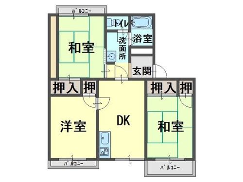 タウニィ高松B棟101の間取り
