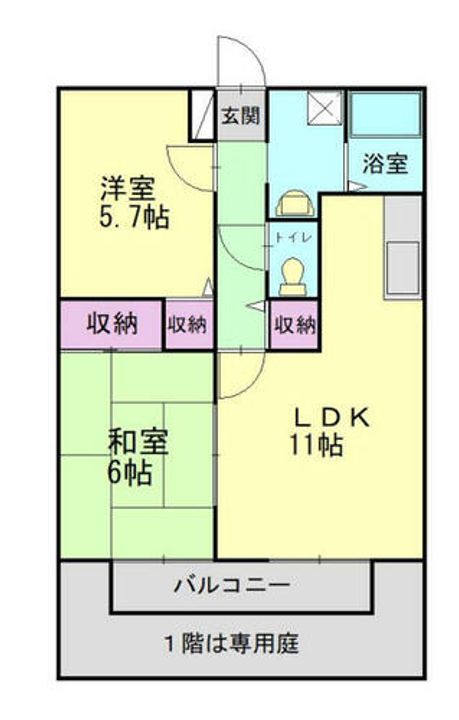 ヴィラージュⅠ102の間取り