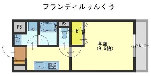 フランディルりんくう103の間取り