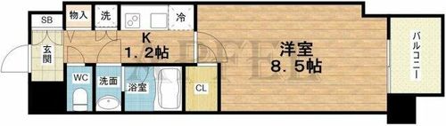 BPRレジデンス大阪本町Qの間取り