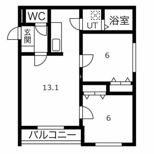 北海道札幌市手稲区手稲本町三条3丁目(マンション)の賃貸物件の間取り
