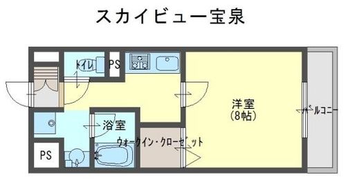 スカイビュー宝泉305の間取り