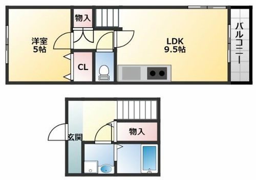 スリーハーブズ天美西の間取り