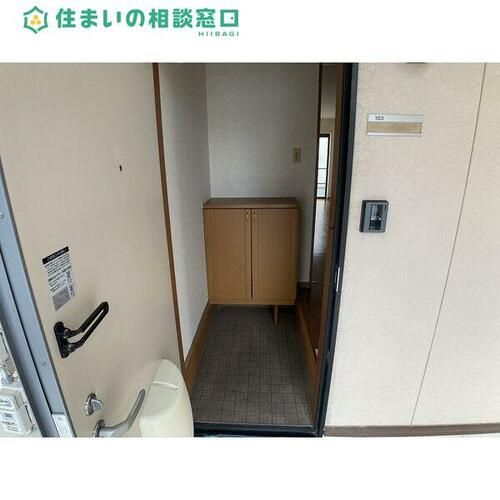 愛知県岡崎市中島町字遂分(アパート)の賃貸物件の玄関