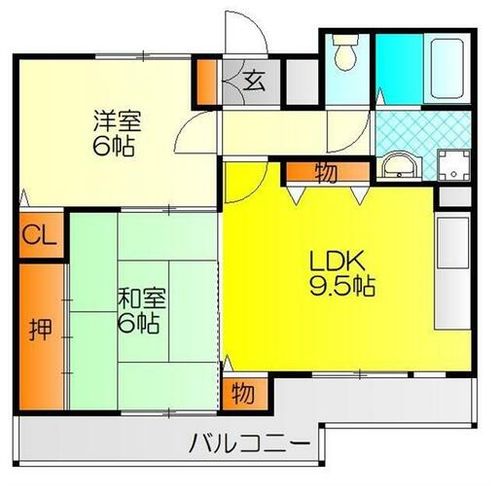 クレッセント山本の間取り