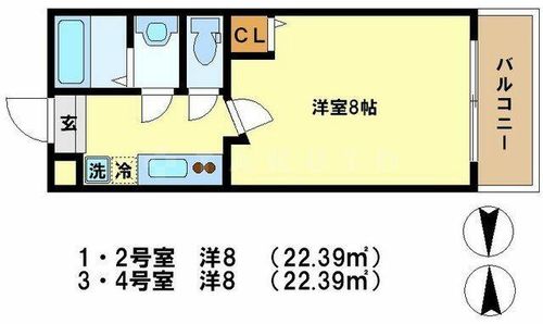 カーサフォレスタⅠの間取り