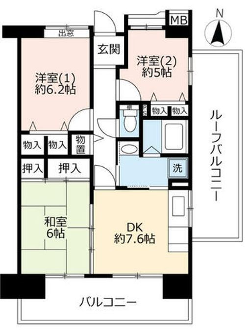 URアーバンラフレ鳩岡0050602の間取り