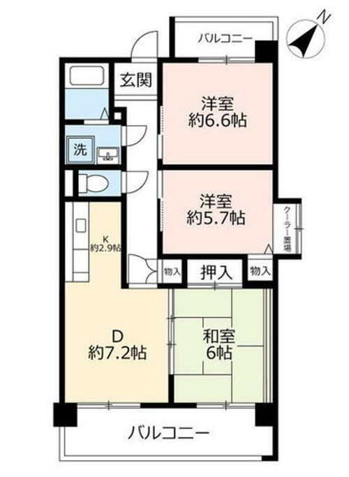 URアーバンラフレ虹ヶ丘西0070701の間取り