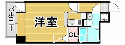 福岡県福岡市中央区赤坂1丁目(マンション)の賃貸物件の間取り